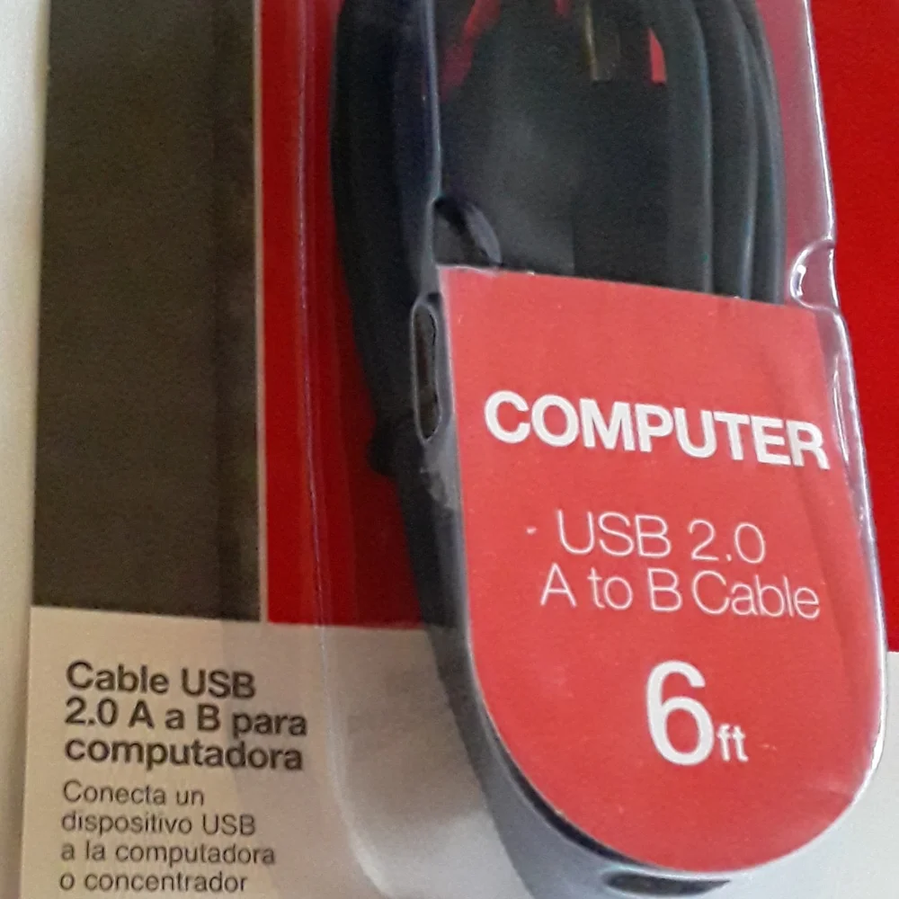 6 Foot Cable USB 2.0 A to B Cable